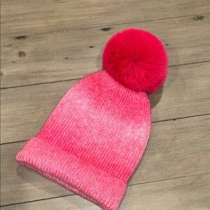 Norla Canada Ombre Pink Pom Beanie Hat